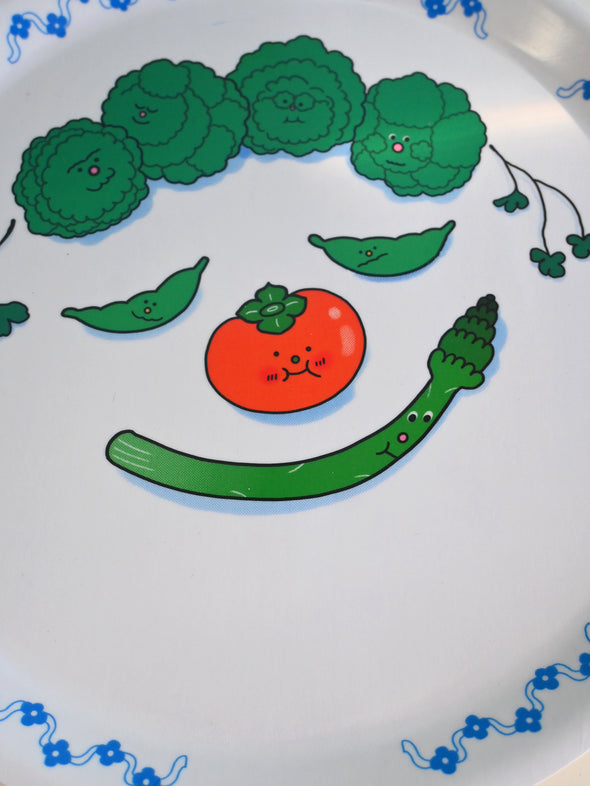 "Food Face" Asparagus Catch-all tray