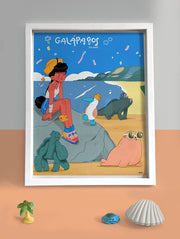 "Galapagos Islands" Art Print. Illustration by Natali Koromoto.