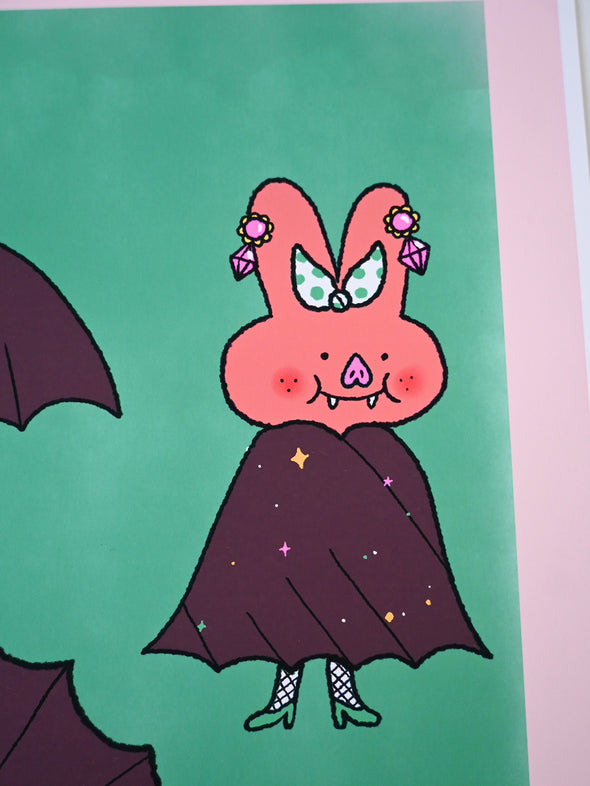 "Brilliantly Batty" Art Print