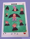 "Brilliantly Batty" Art Print