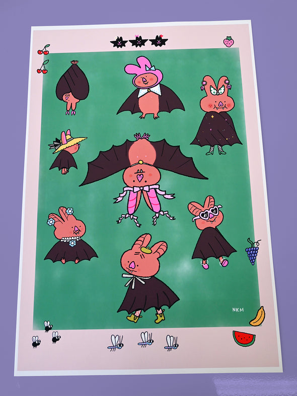 "Brilliantly Batty" Art Print