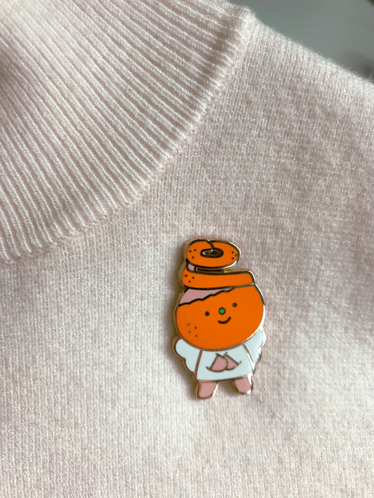 "Orange Peel" Enamel Pin