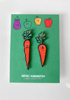 "Carrot" enamel pin set