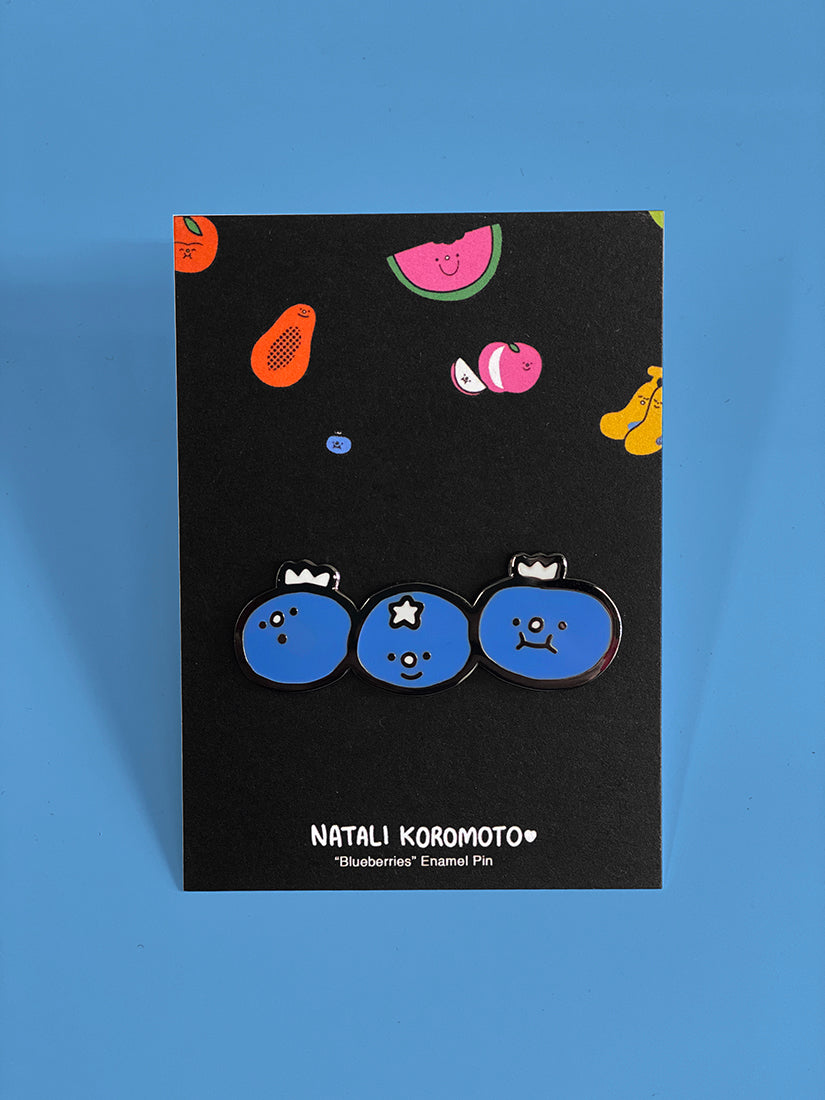 Natali Koromoto design "Blueberries" Enamel Pin