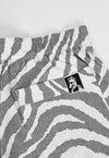 "Zebra Without a Cause" Linen Shorts - Grey Stripe