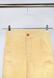 HO HOS HOLE IN THE WALL brand "Tutti-Frutti" Linen Shorts - Yellow Strawberry