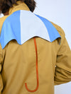 "Umbrella" Jacket - Honey dye colorway. Designed by Natali Koromoto's in-house clothing brand Ho Hos Hole in The Wall. Made in NYC with Eco-Twill, a combo organic cotton and polyester spun from recycled water and soda bottles.