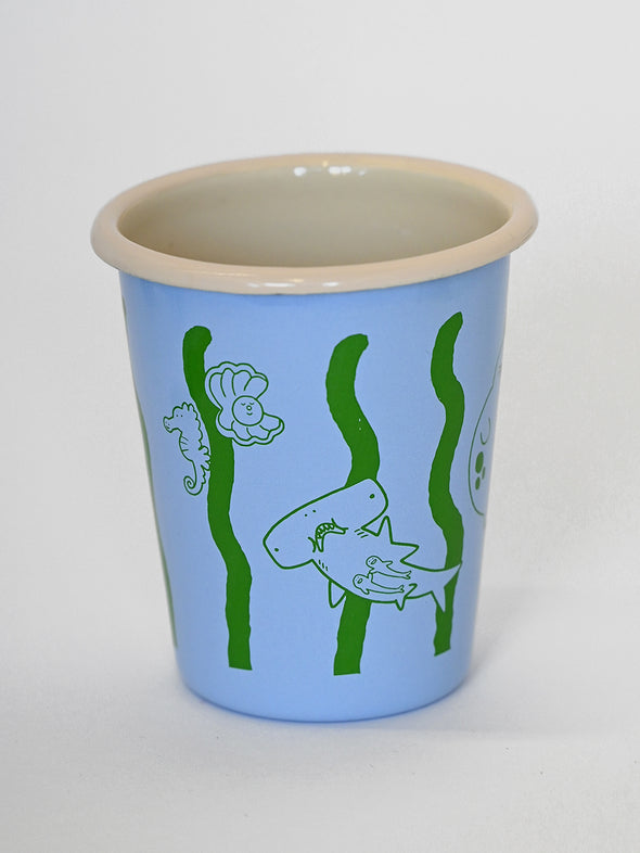 "Sea Creatures" enamel tumbler
