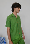 "Tutti-Frutti" Linen Shirt - Plantain Green