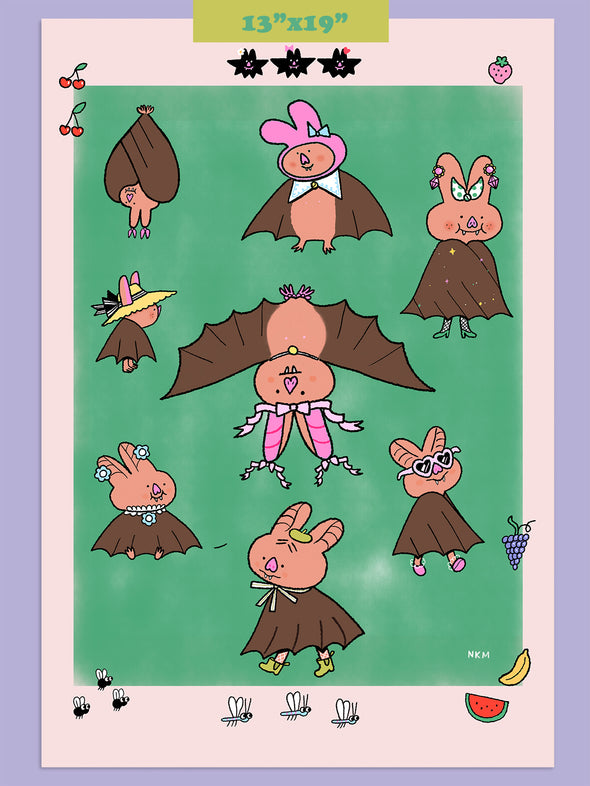 "Brilliantly Batty" Art Print