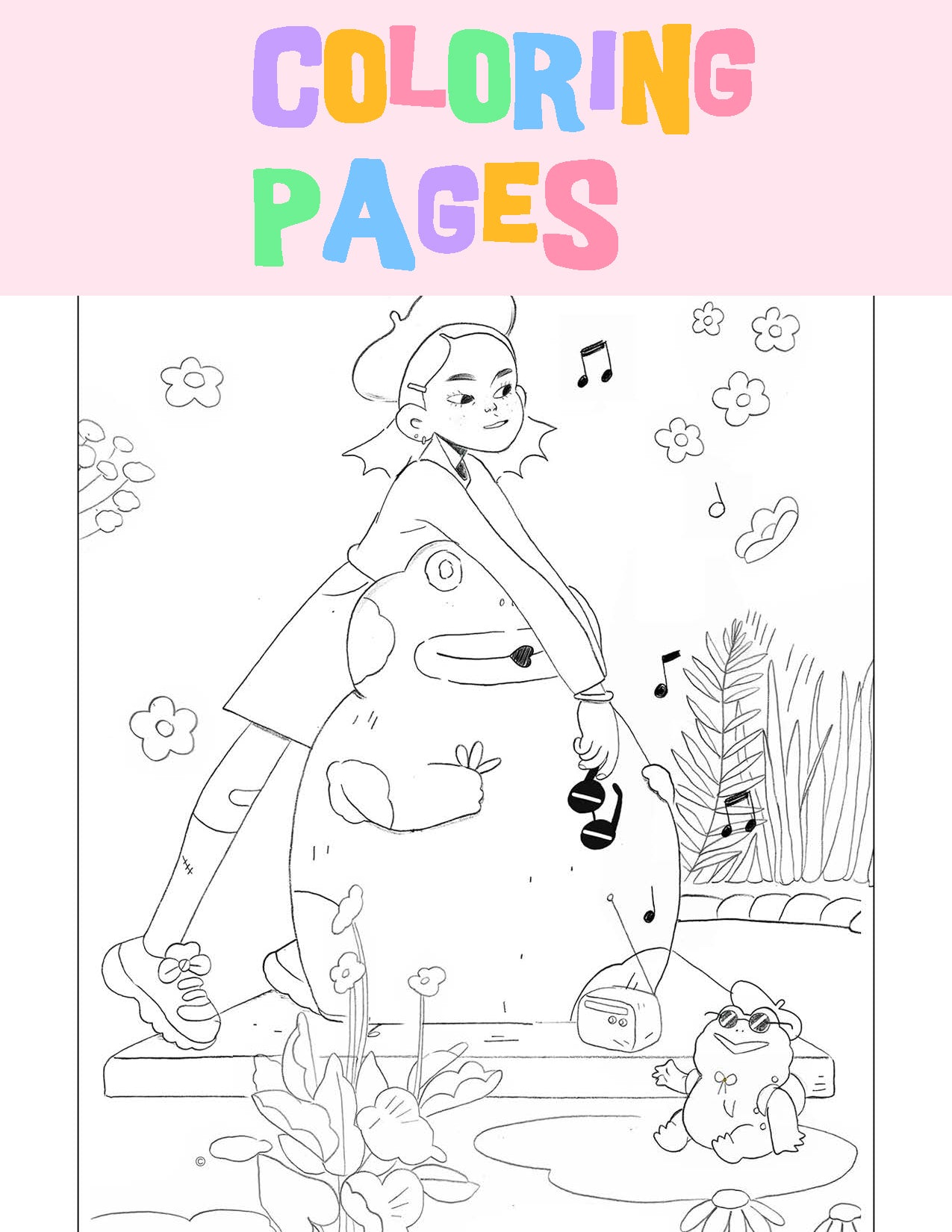listening coloring pages