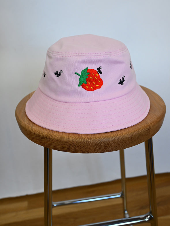"Strawberry & Ants" bucket hat